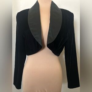 Scott McClintock Black Velvet Blazer with Satin Lapel